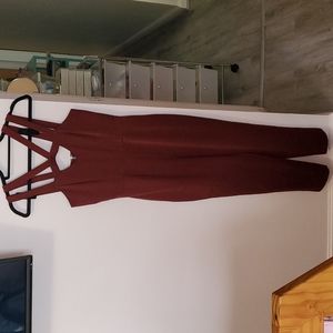 Express red strappy jumpsuit